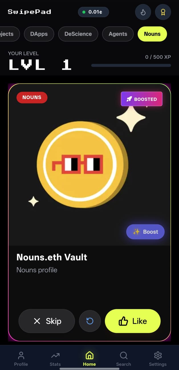 Nouns DAO — SwipePad Card